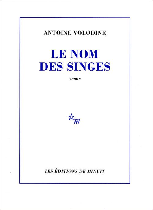 ebook cover of Le Nom des singes, by Antoine Volodine
