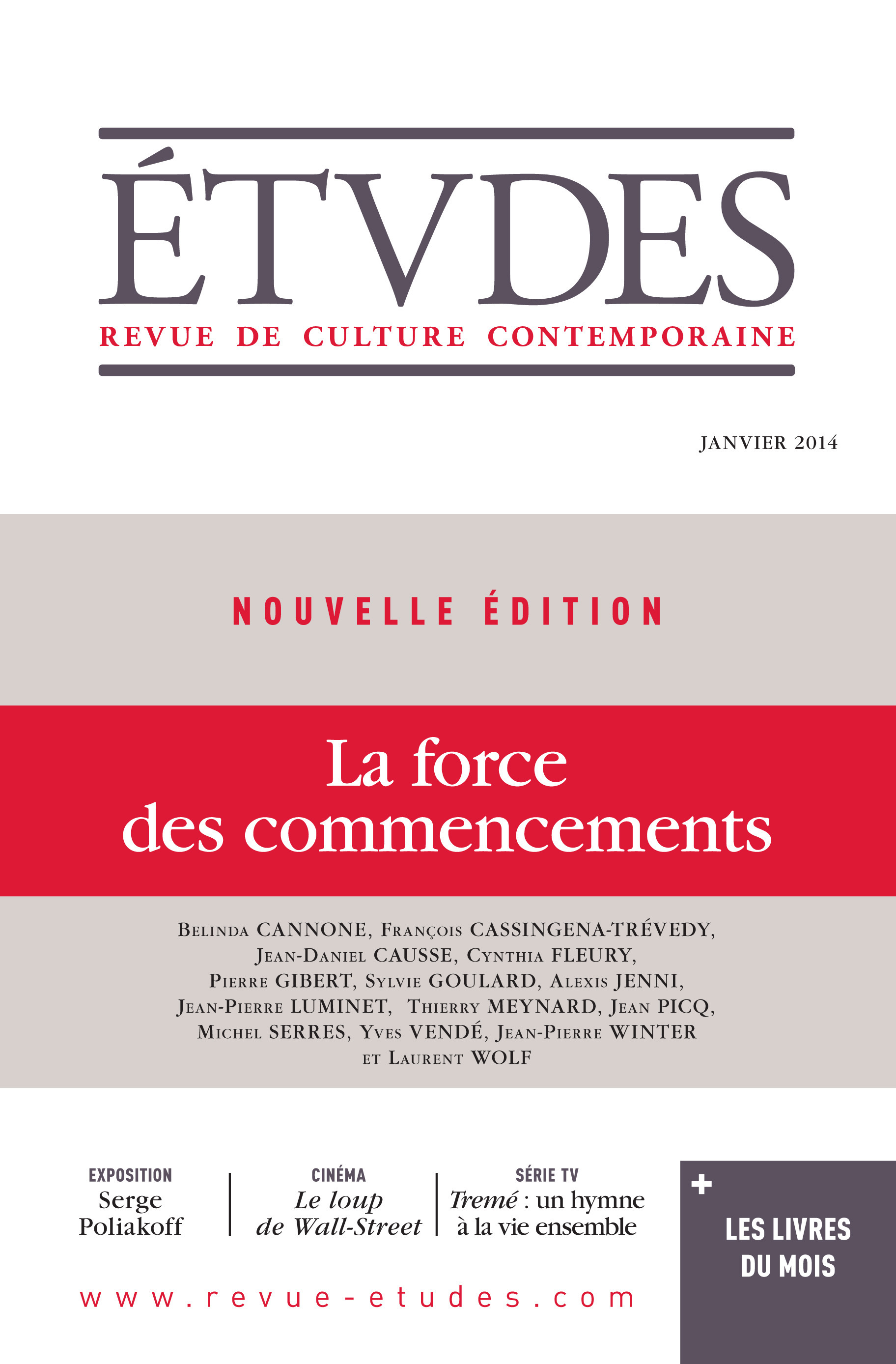 ebook cover of Etudes Janvier 2014, by Collectif