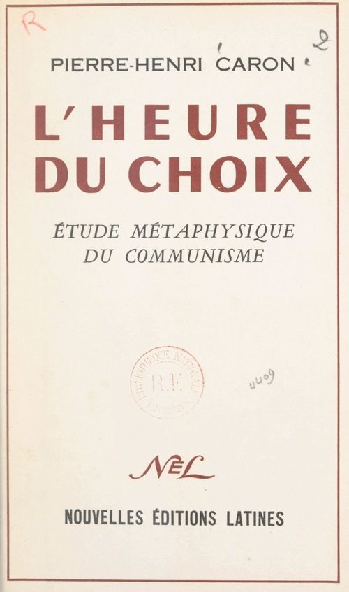Couverture ebook de L'heure du choix, de Pierre-Henri Caron