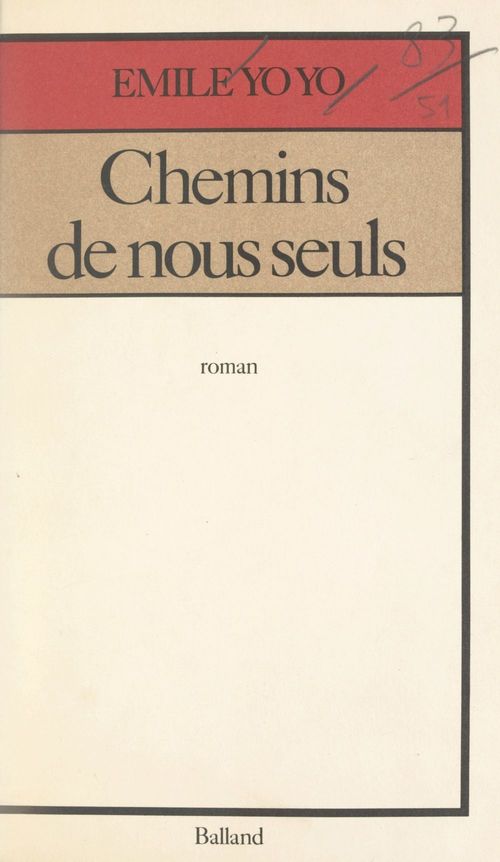 Couverture ebook de Chemins de nous seuls, de Emile Yoyo