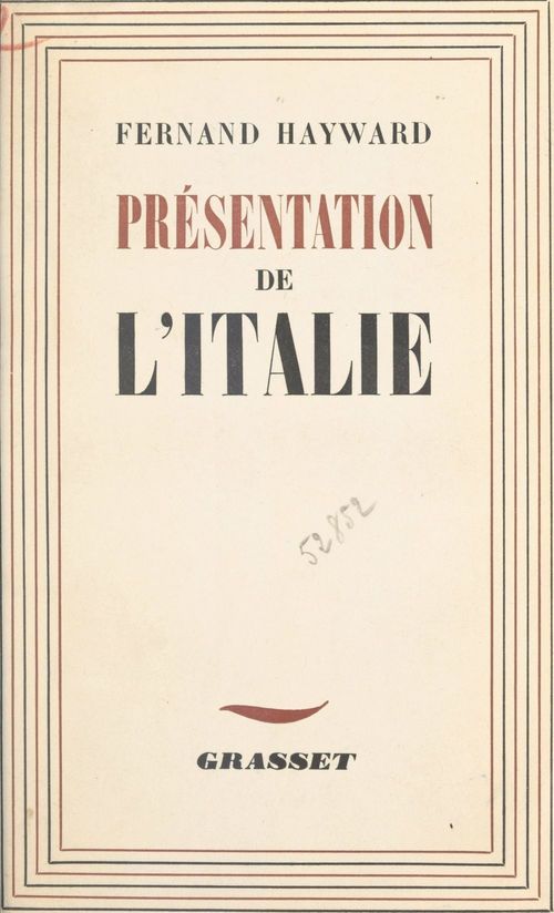 ebook cover of Présentation de l'Italie, by Fernand Hayward