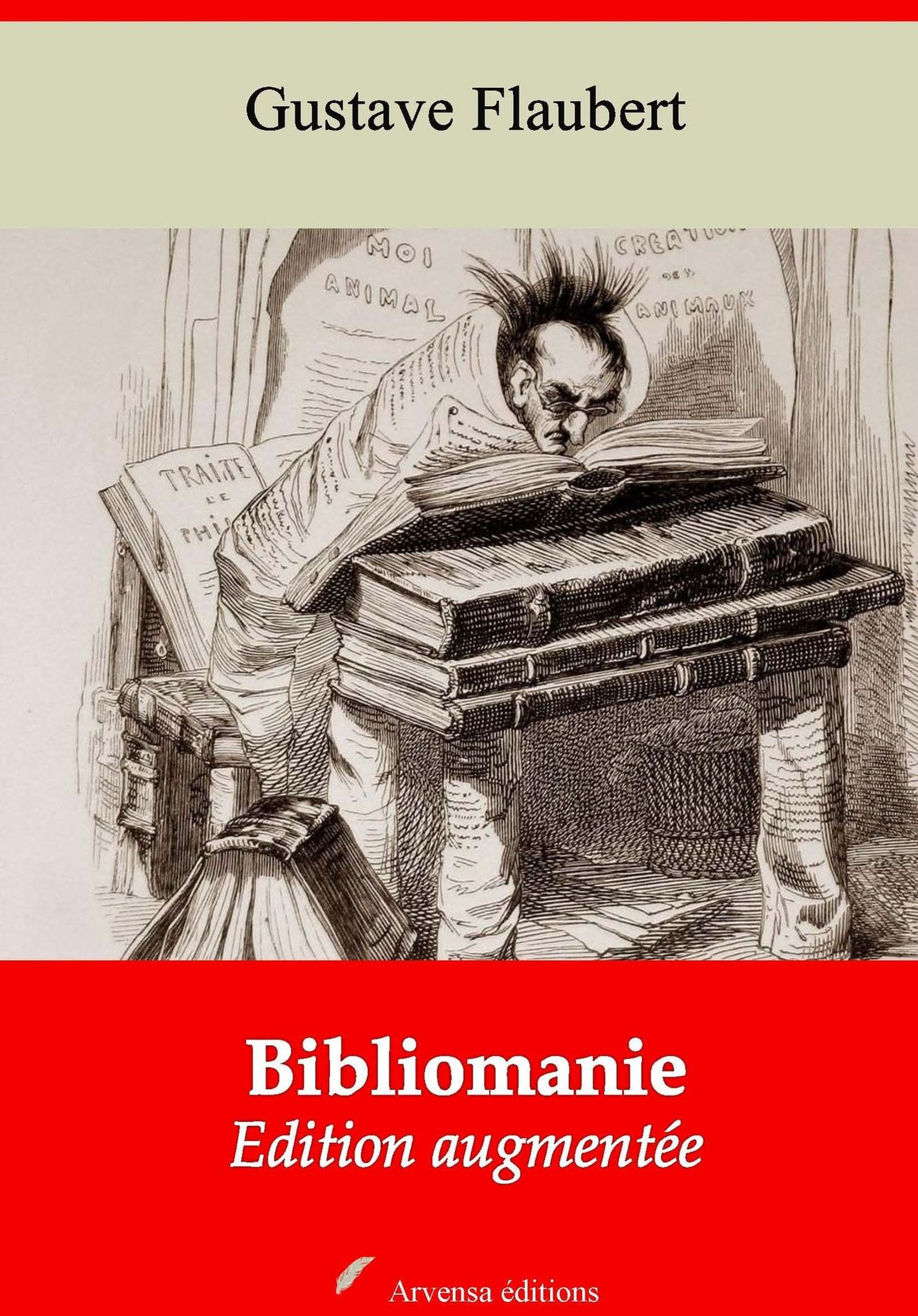 Couverture ebook de Bibliomanie - suivi d'annexes, de Gustave Flaubert