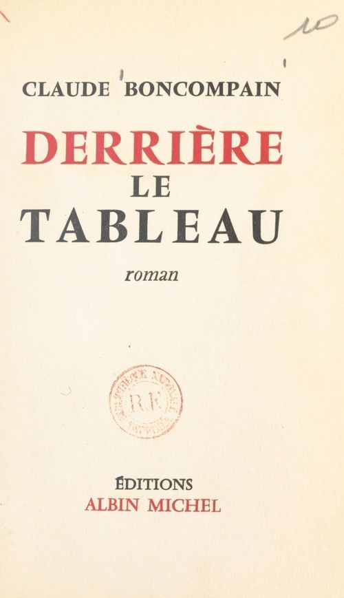 Couverture ebook de Derrière le tableau, de Claude Boncompain