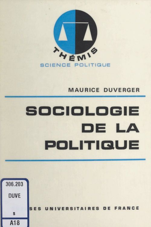 ebook cover of Sociologie de la politique, by Duverger M.