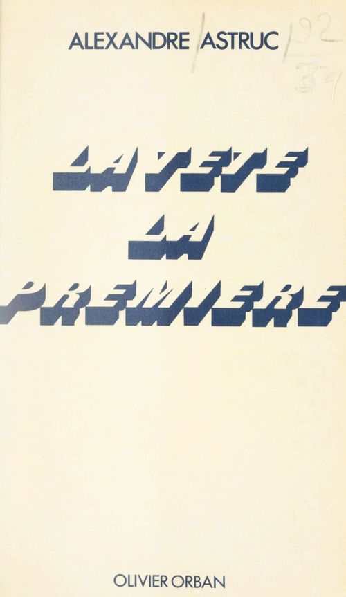 ebook cover of La tête la première, by Alain Menevy, Alexandre Astruc