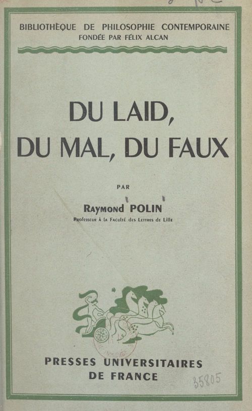 ebook cover of Du laid, du mal, du faux, by Raymond Polin