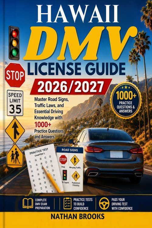 Couverture ebook de HAWAII DMV LICENSE STUDY GUIDE  2026/2027, de Nathan Brooks