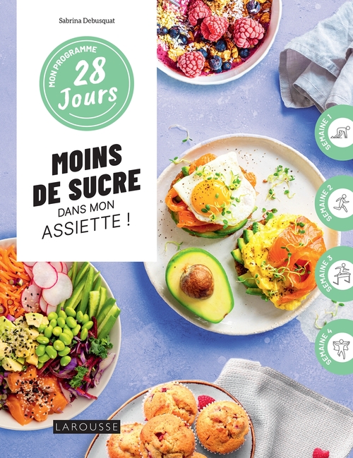 ebook cover of Moins de sucre dans mon assiette, by Sabrina Debusquat
