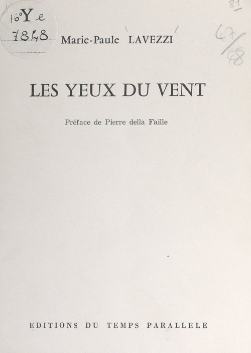 Couverture ebook de Les yeux du vent, de Marie-Paule Lavezzi