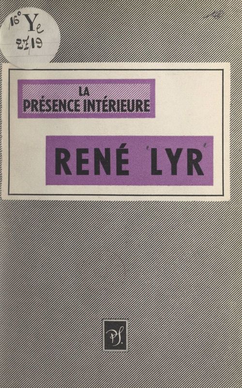 ebook cover of La présence intérieure, by Rene Lyr