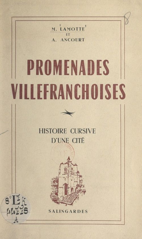 Couverture ebook de Promenades villefranchoises, de Andre Ancourt, Manoel Lamotte