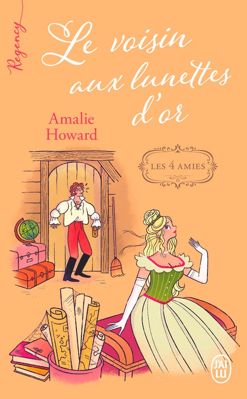 ebook cover of Les quatre amies (Tome 2) - Le voisin aux lunettes d'or, by Amalie Howard