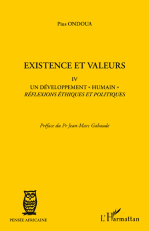 Couverture ebook de Existence et valeurs IV, de Pius Ondoua