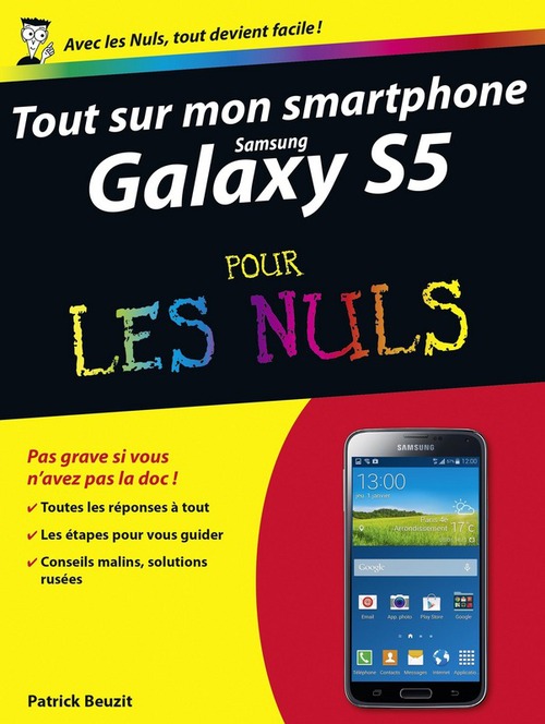 Couverture ebook de Tout sur mon Samsung Galaxy S5 Pour les Nuls, de Patrick Beuzit