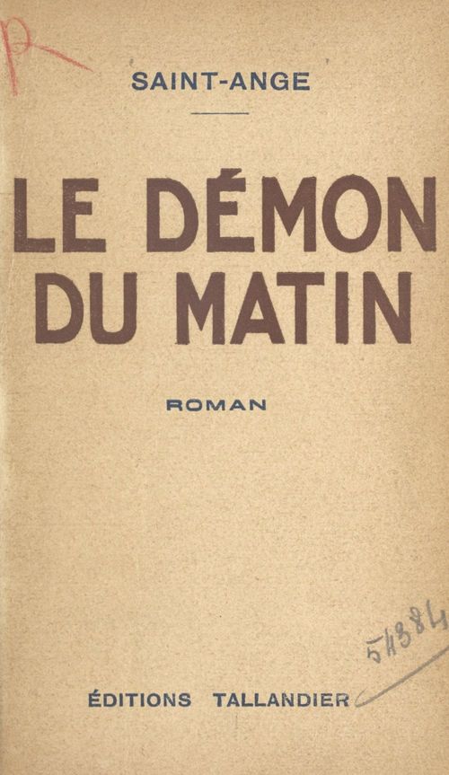 Couverture ebook de Le démon du matin, de Saint-Ange