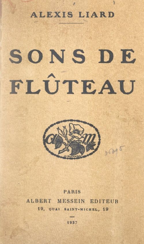 Couverture ebook de Sons de flûteau, de Alexis Liard