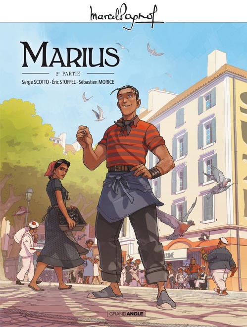 Couverture ebook de Marcel Pagnol en BD - Marius - Volume 2, de Eric Stoffel, Serge Scotto, Sébastien Morice