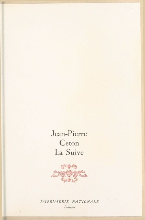 Couverture ebook de La Suive, de Jean-pierre Ceton
