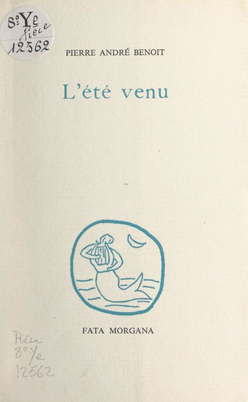 ebook cover of L'été venu, by Pierre Andre Benoit