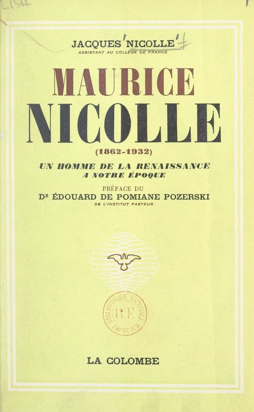 ebook cover of Maurice Nicolle, 1862-1932, by Jacques Nicolle