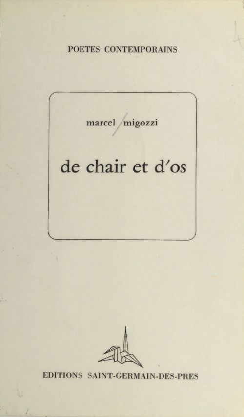 ebook cover of De chair et d'os, by Marcel Migozzi