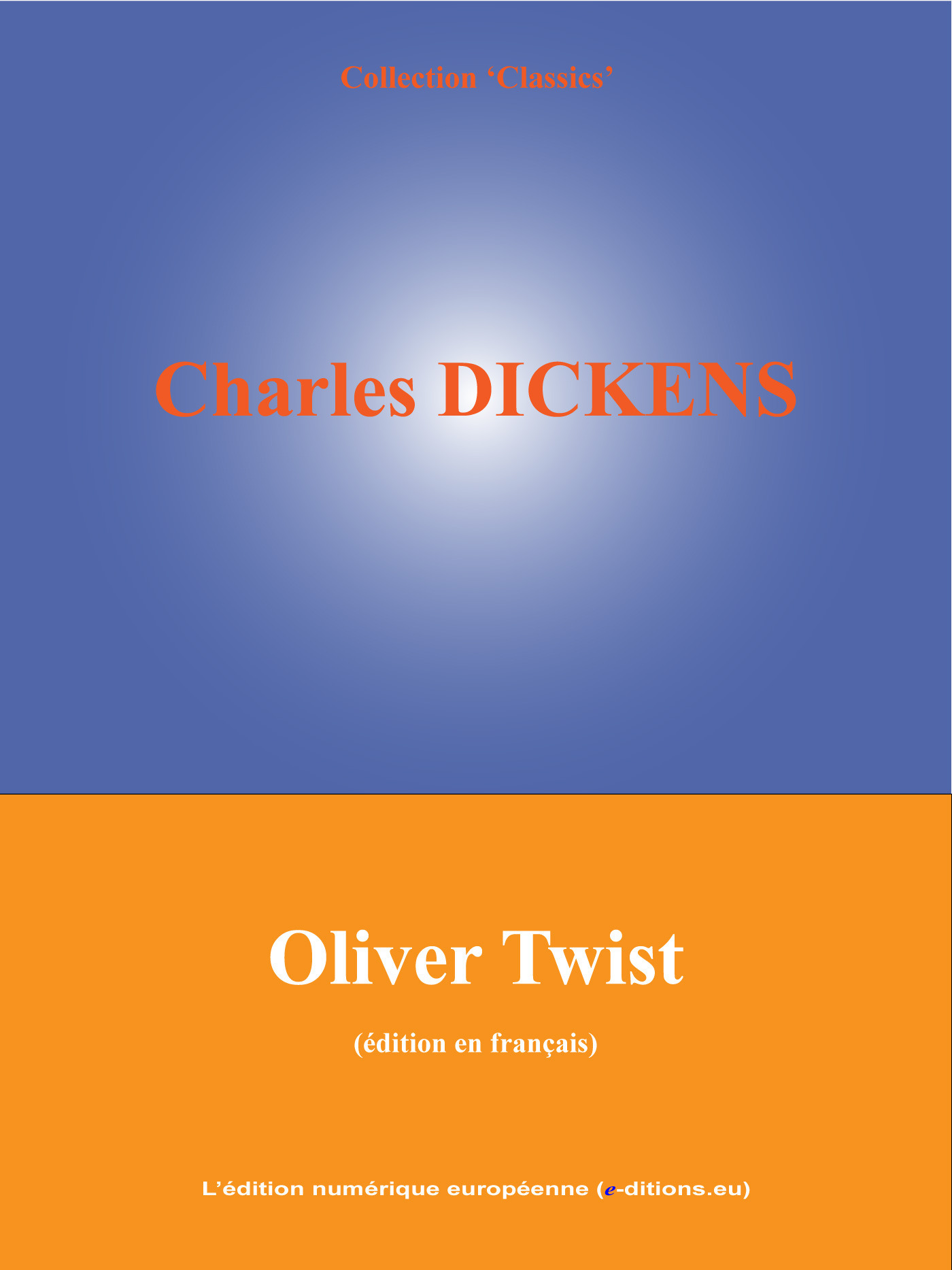 ebook cover of Oliver Twist, by Charles Dickens