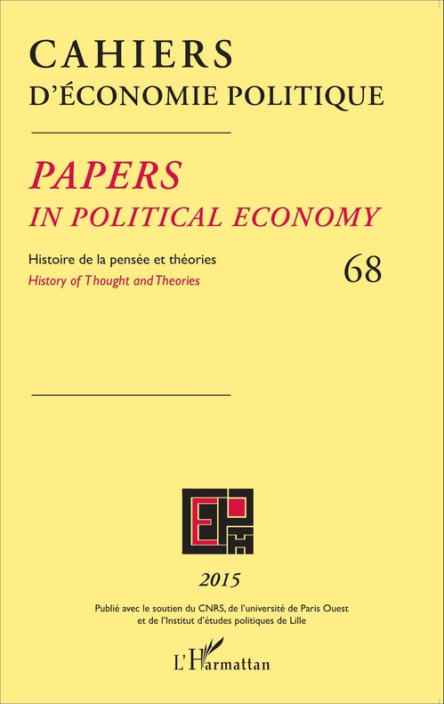 Couverture ebook de Cahiers d'économie politique, de Cahiers d'économie politique