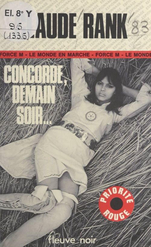 Couverture ebook de Concorde, demain soir..., de Claude Rank