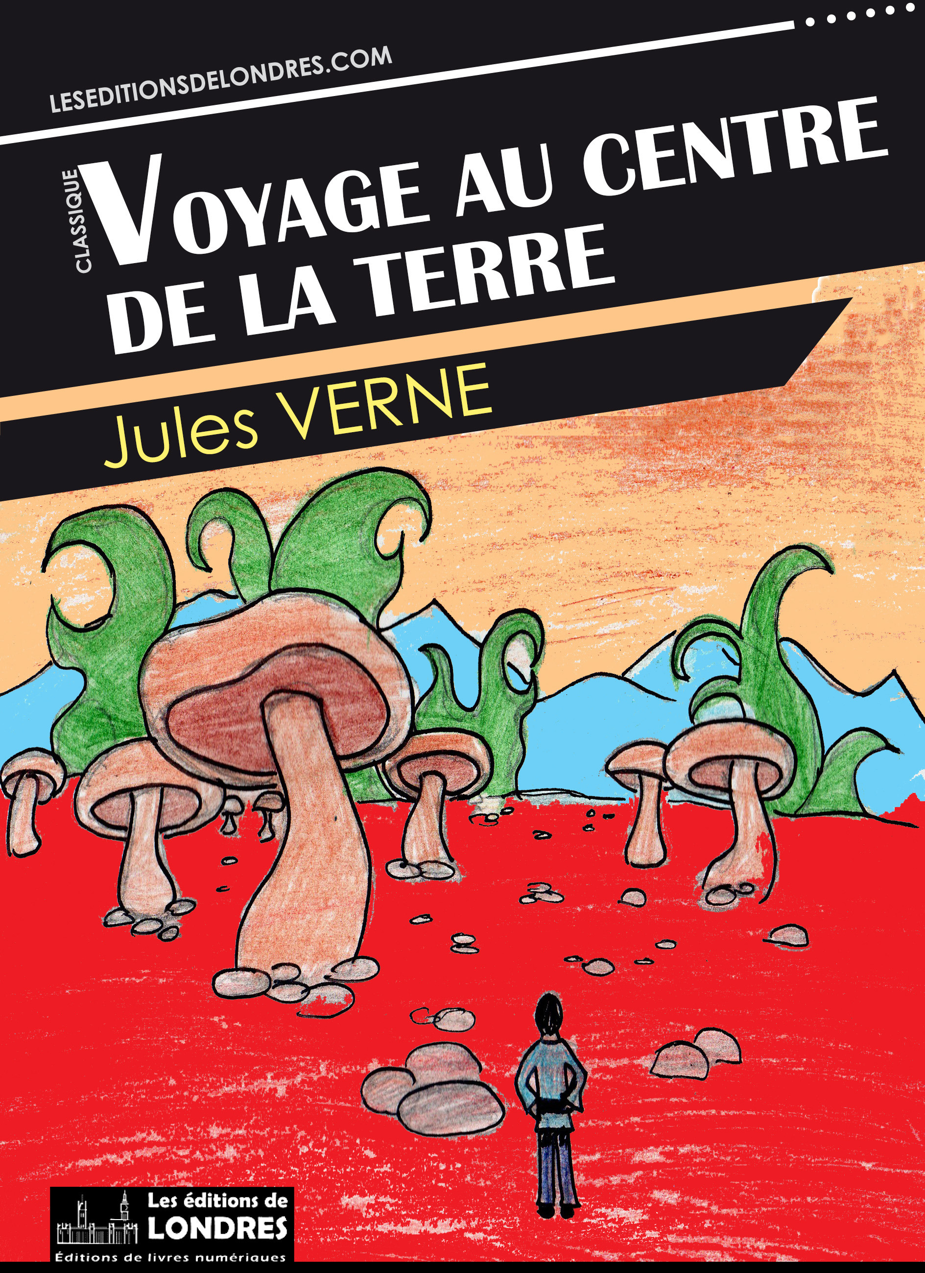 Couverture ebook de Voyage au centre de la terre, de Jules Verne