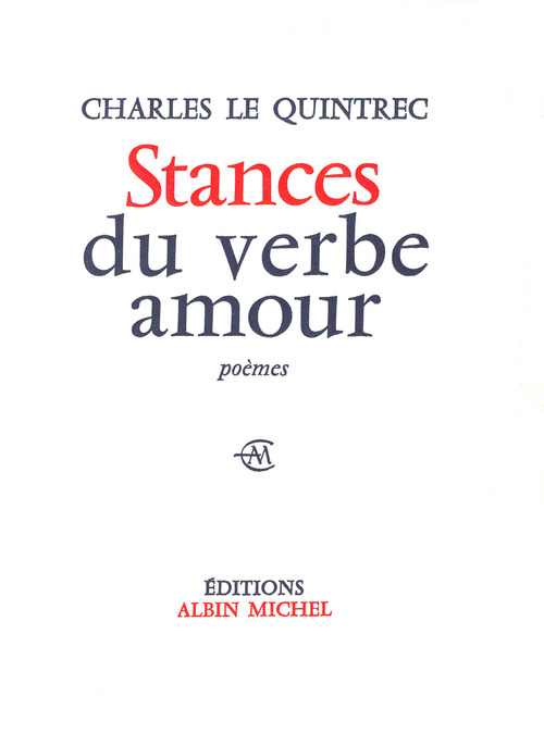 ebook cover of Stances du verbe amour, by Charles Le quintrec