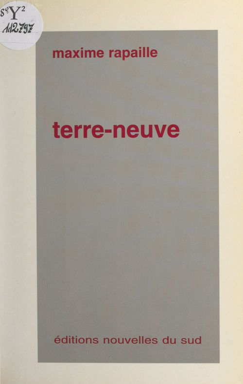 Couverture ebook de Terre-neuve, de Maxime Rapaille