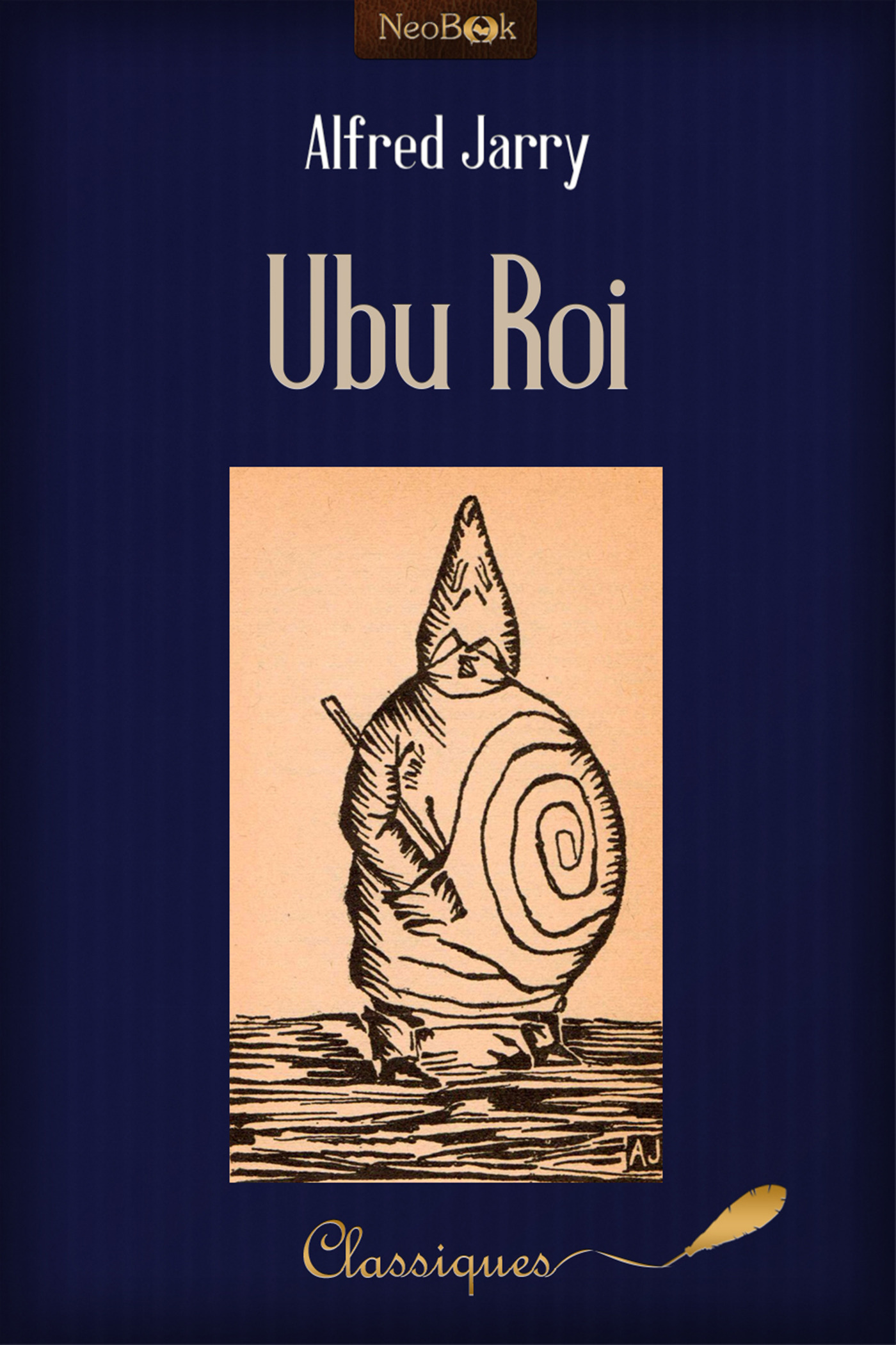 ebook cover of Ubu Roi, by Alfred Jarry