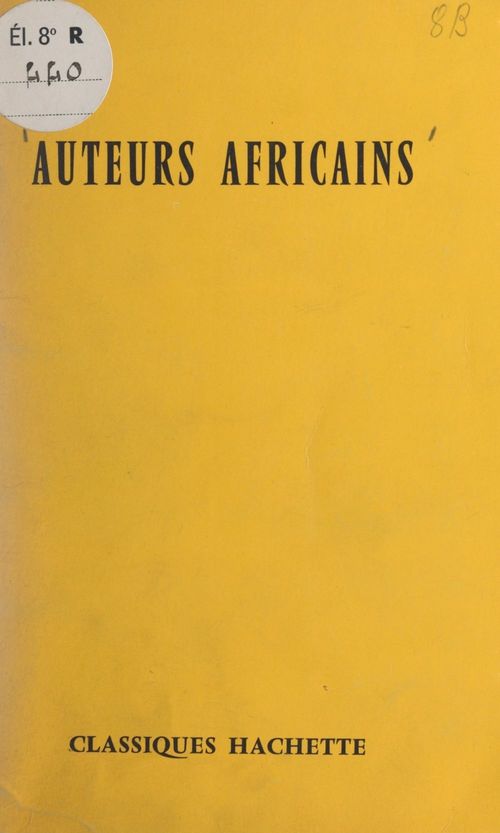 Couverture ebook de Auteurs africains, de Ministere De L'Education Nationale Du Co