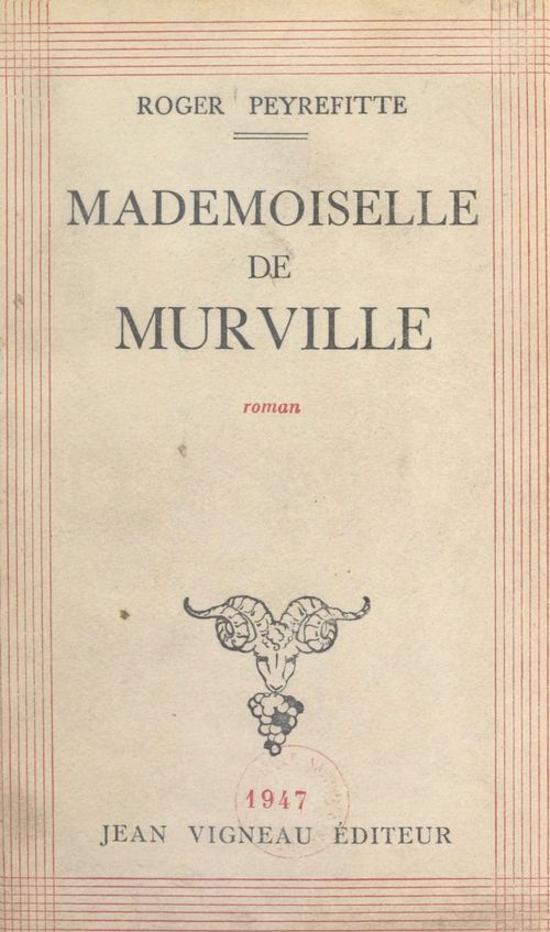 ebook cover of Mademoiselle de Murville, by Roger Peyrefitte