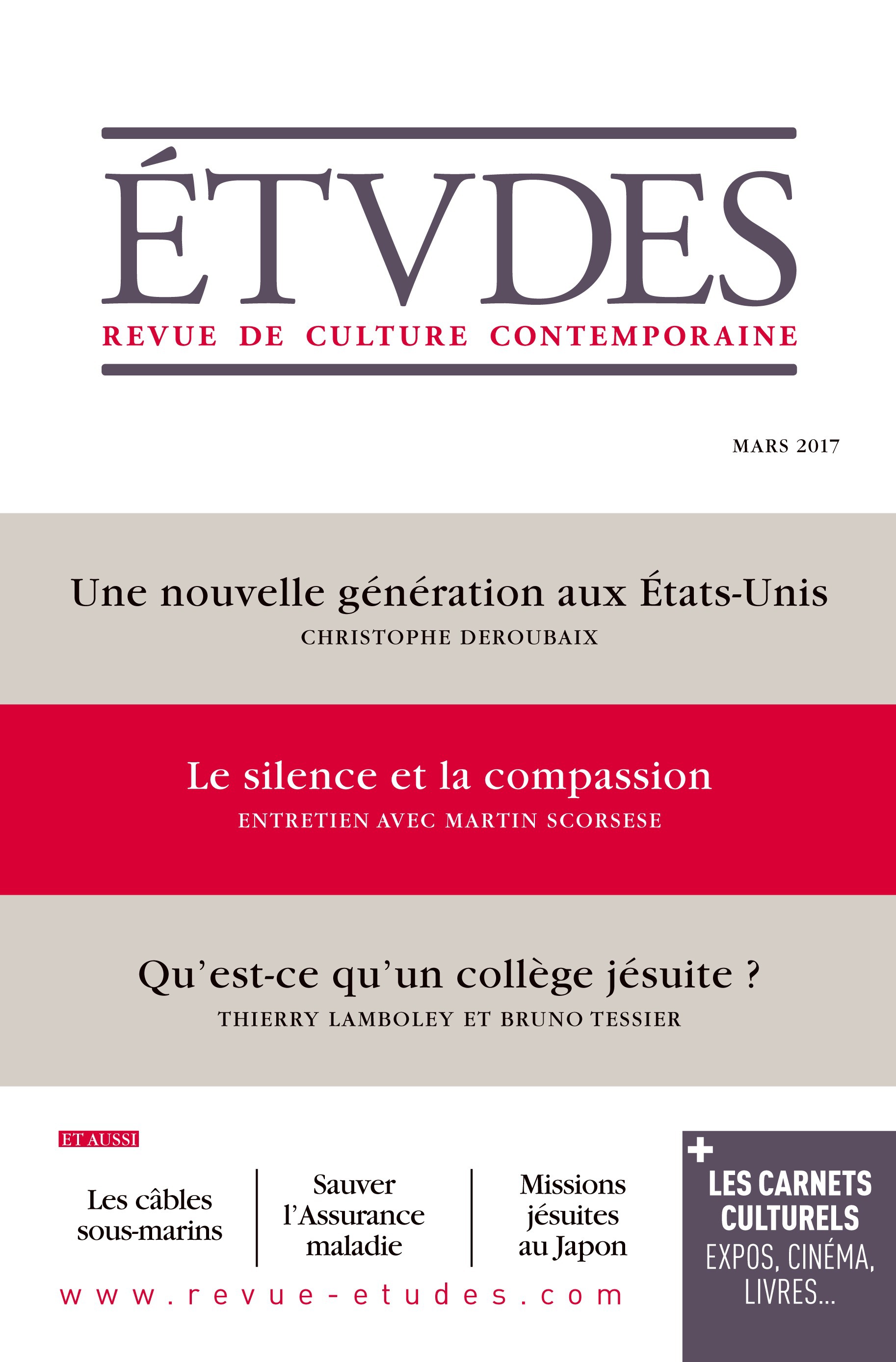 Couverture ebook de Etudes n°4236 - mars 2017, de Revue études