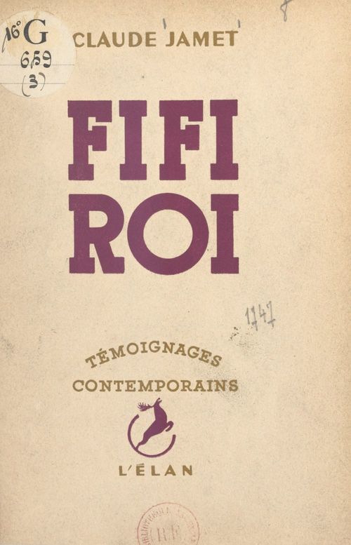 Couverture ebook de Fifi roi, de Claude Jamet