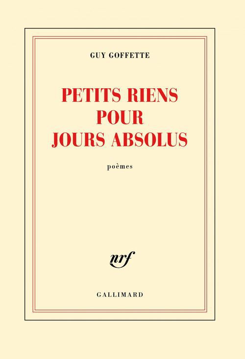 ebook cover of Petits riens pour jours absolus, by Guy Goffette