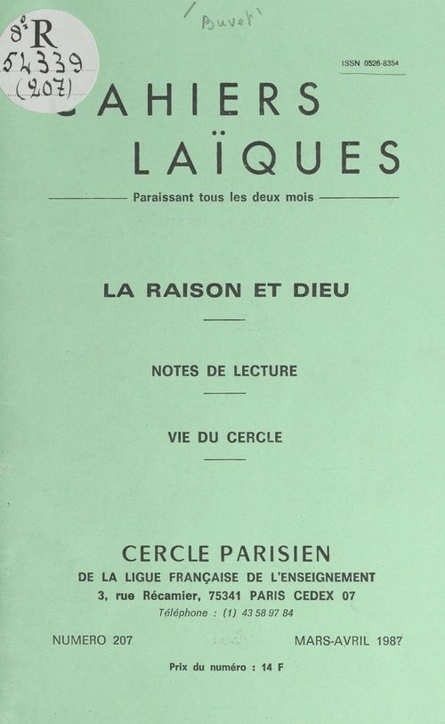 ebook cover of La raison et Dieu, by Andre Thomas, Ernest Kahane, Rene Buvet