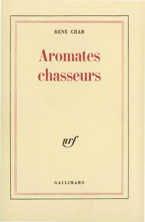 ebook cover of Aromates chasseurs, by René Char