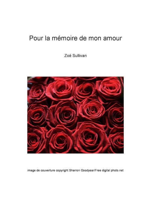 ebook cover of Pour la mémoire de mon amour, by Zoe Sullivan