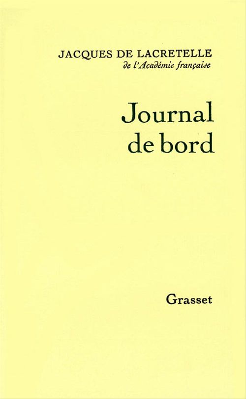 ebook cover of Journal de bord, by Jacques de Lacretelle