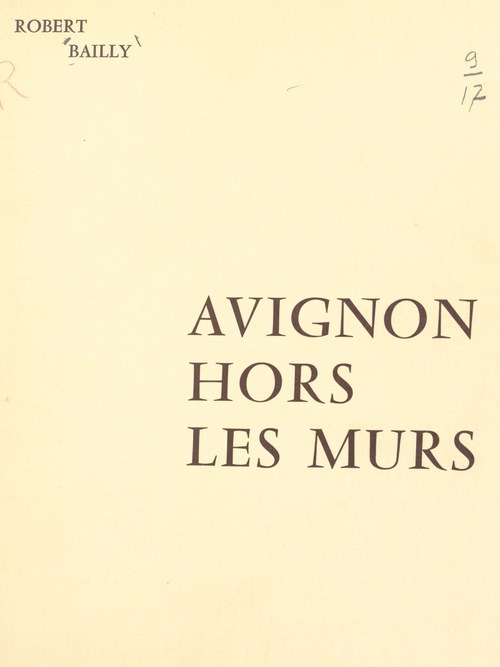 Couverture ebook de Avignon hors les murs, de Robert Bailly