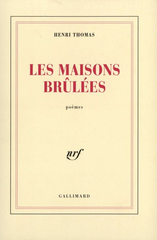 Couverture ebook de Les maisons brûlées, de Henri Thomas