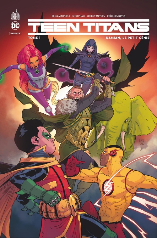 Couverture ebook de Teen Titans Rebirth - Tome 1 - Damian, le petit génie, de Collectif, Benjamin Percy
