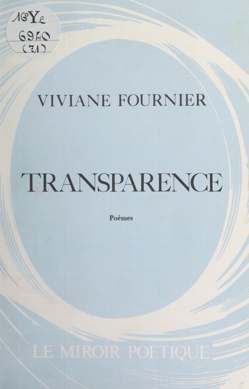 Couverture ebook de Transparence, de Viviane Fournier