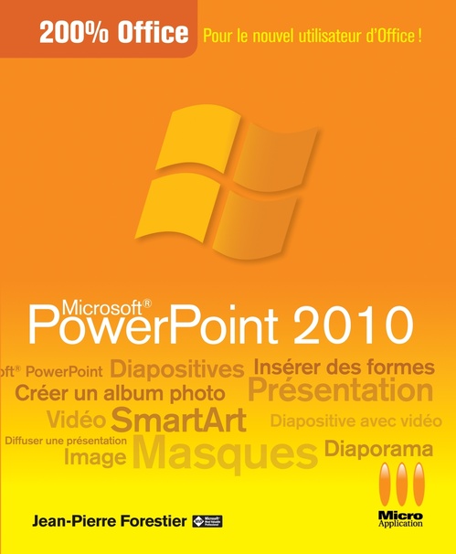 Couverture ebook de Powerpoint 2010 200% Office, de Jean-pierre Forestier