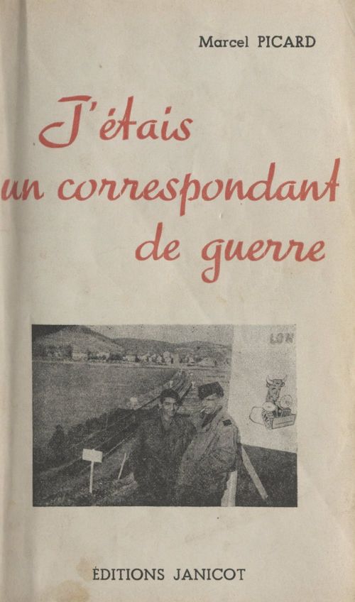 ebook cover of J'étais un correspondant de guerre, by Marcel Picard