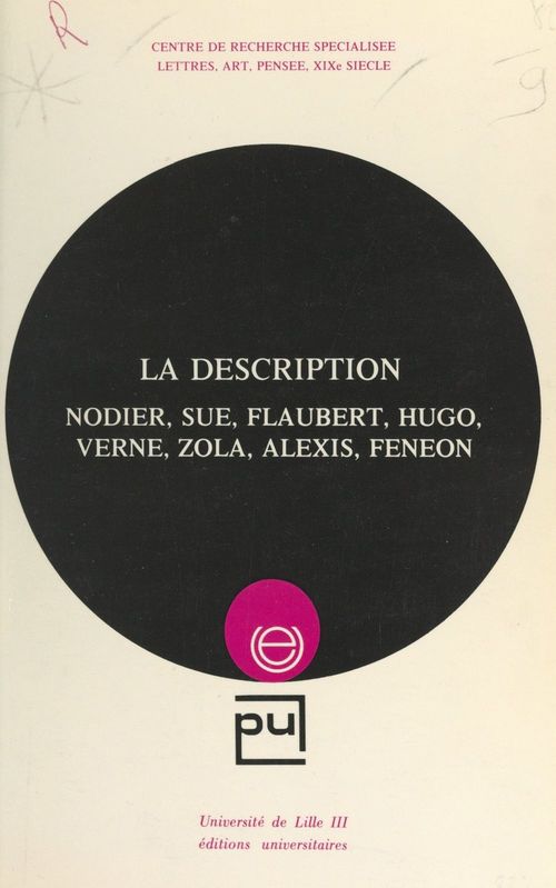 Couverture ebook de La description, de Centre De Recherches Specialisees Lettre
