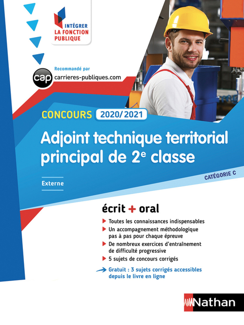 Couverture ebook de Adjoint technique territorial principal de 2e classe - Intégrer la fonction publique - 2020/2021, de Laurent Fischer, Elisabeth Simonin