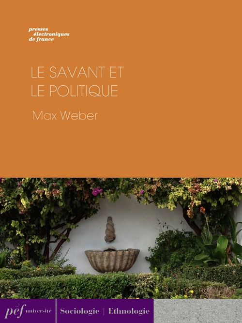 Couverture ebook de Le savant et le politique, de Max Weber